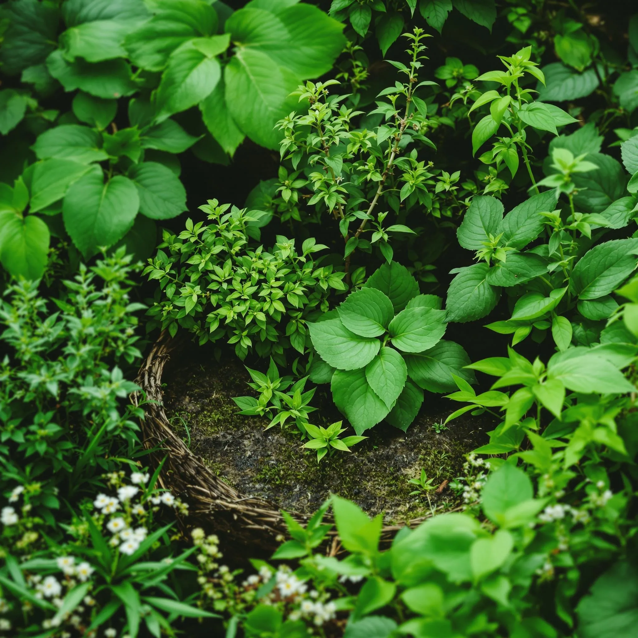 Lush green plants in a natural setting, symbolizing holistic approaches to managing CBD gastritis naturally.