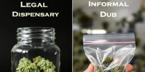 Comparison of a dispensary dub and an informal market dub of cannabis.