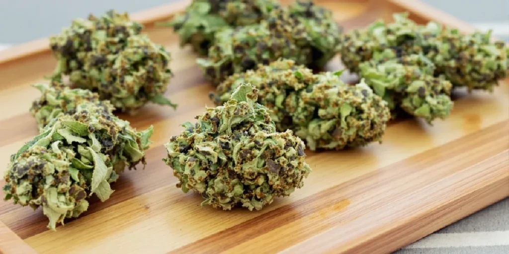 cannabis buds prepared for decarboxylation thc extraction process