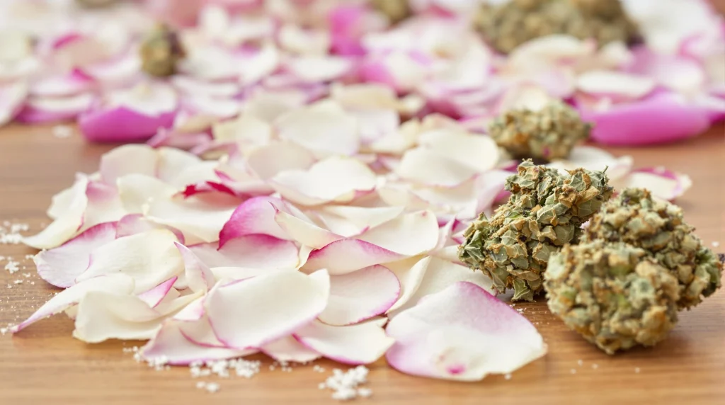 What Can You Use to Roll Up at Home? Rose petals prepared as a rolling paper alternative for cannabis.