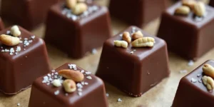 Cannabis-infused chocolate truffles with cocoa powder and nuts