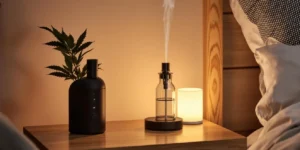 cannabis oil for sleep on nightstand helping insomnia relief