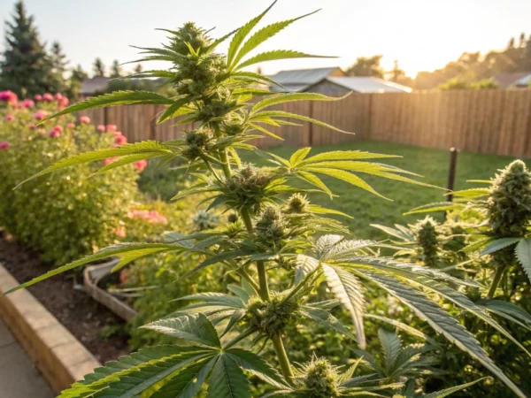 Lush cannabis garden demonstrating Easy Summer Weed Growing with vibrant cannabis plants under the summer sun.