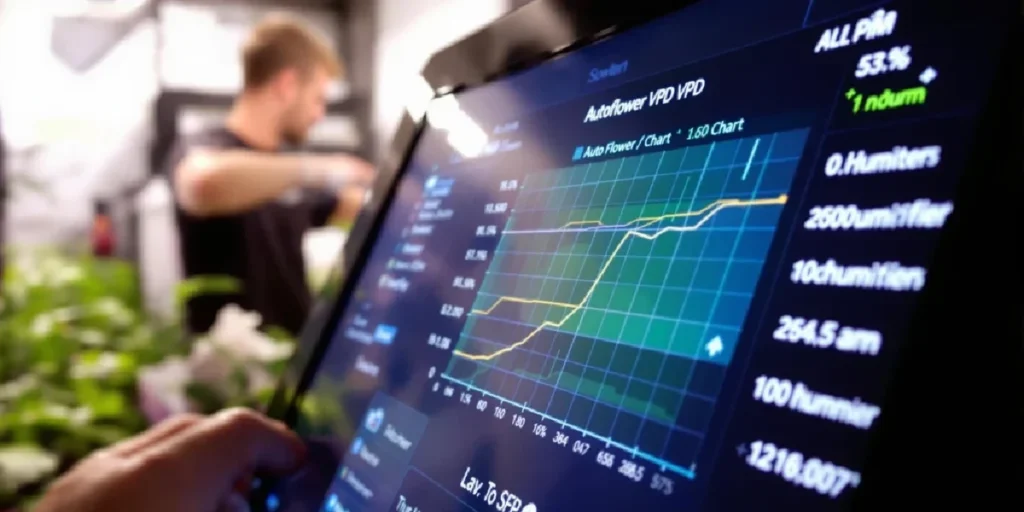autoflower vpd chart showing vapor pressure deficit levels