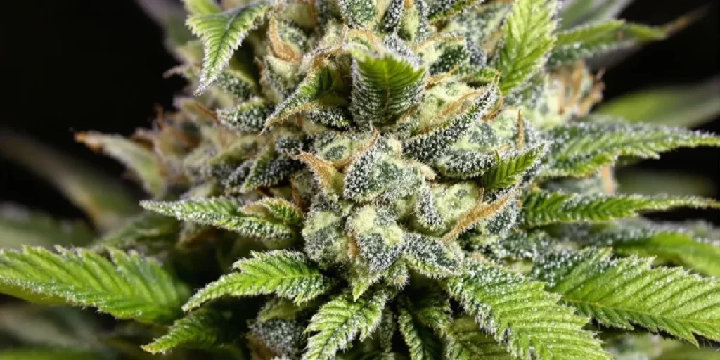 cannabis buds flowering stage trichomes close up