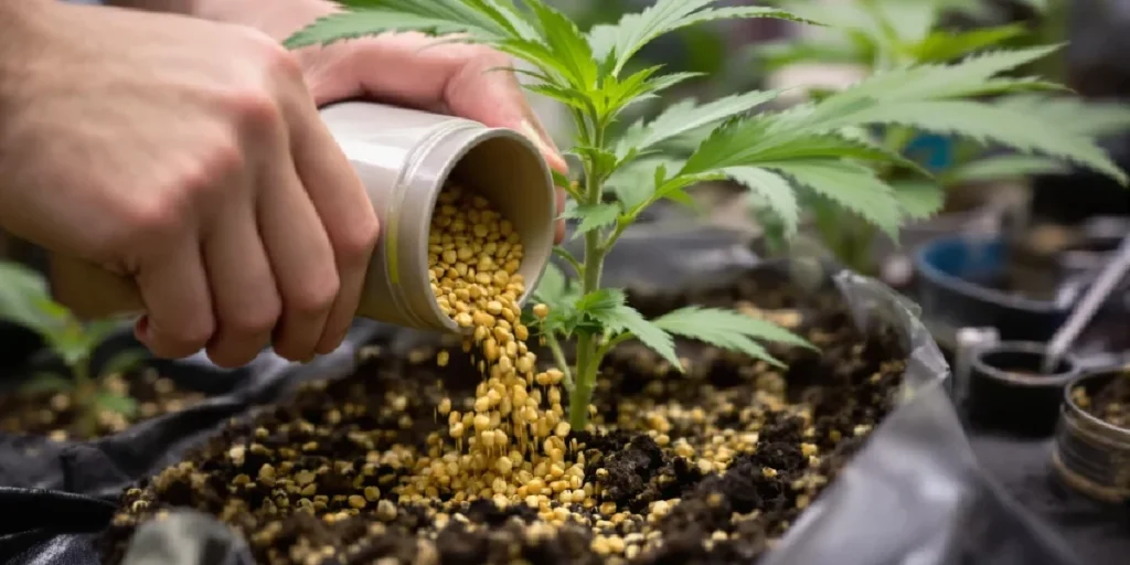 cannabis nutrient mix soil feeding phosphorus potassium