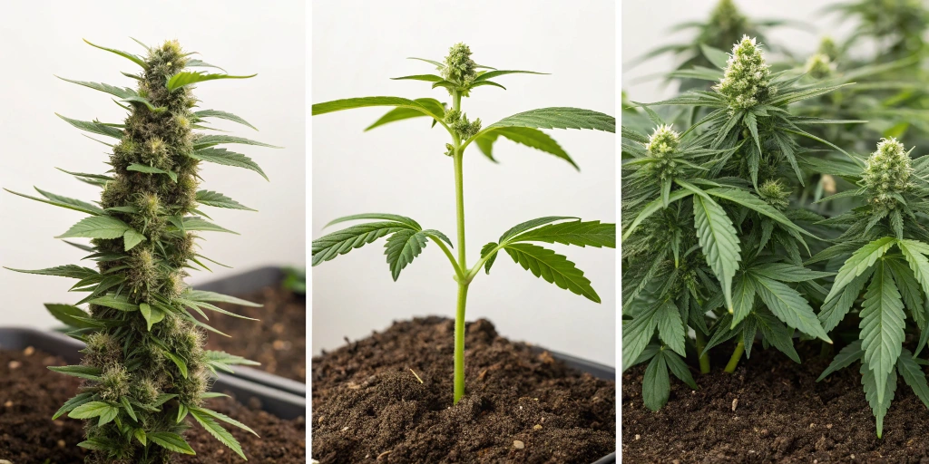Infographic showing the week-by-week growth stages of Super Bud Auto strain with icons representing each phase from seedling to harvest.