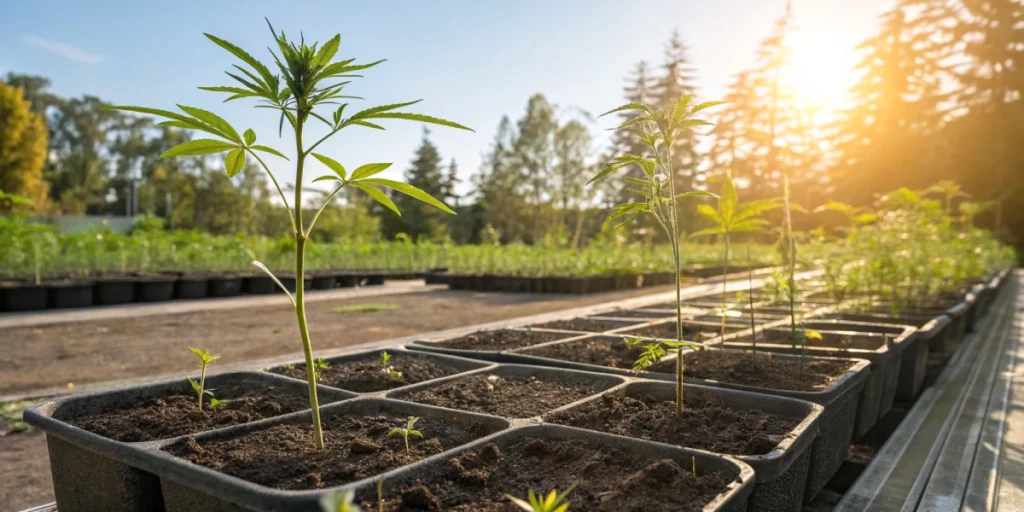when to plant cannabis seed showing root tap emergence