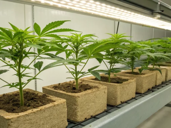 Comparison of cannabis clones vs seeds in nursery setup.