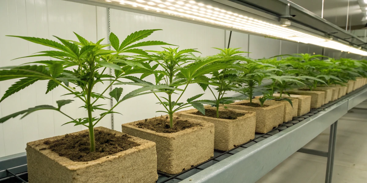 Comparison of cannabis clones vs seeds in nursery setup.