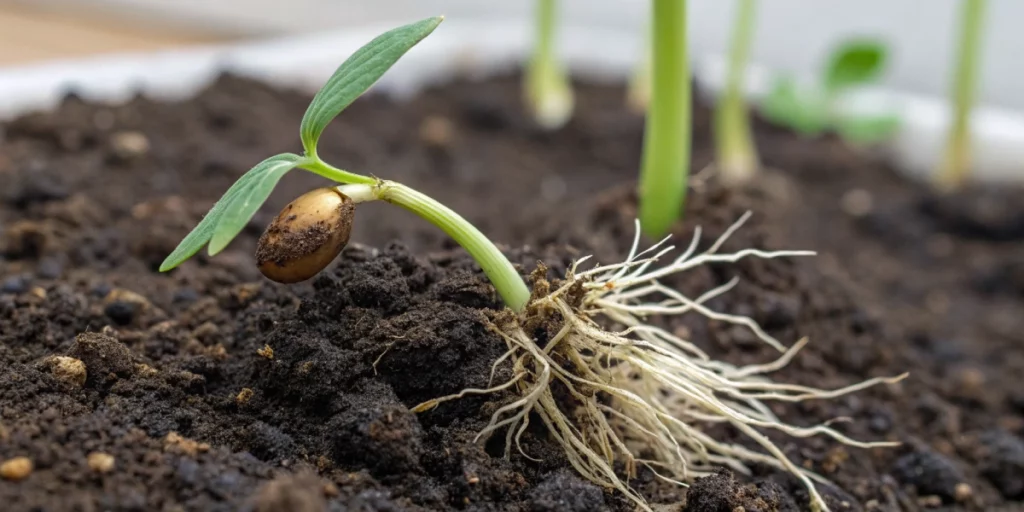 Side-by-side of cannabis clones vs seeds root development.
