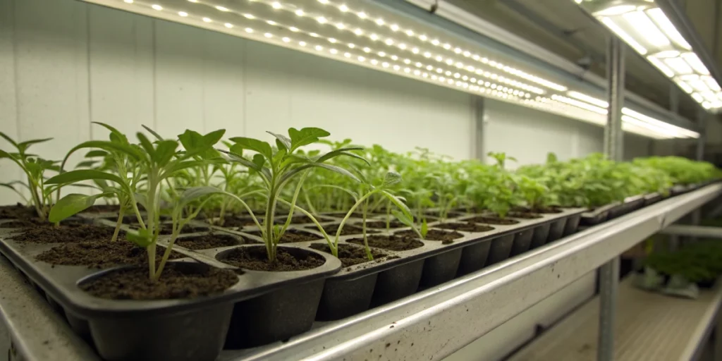 Visual display of cannabis clones vs seeds growth stages.