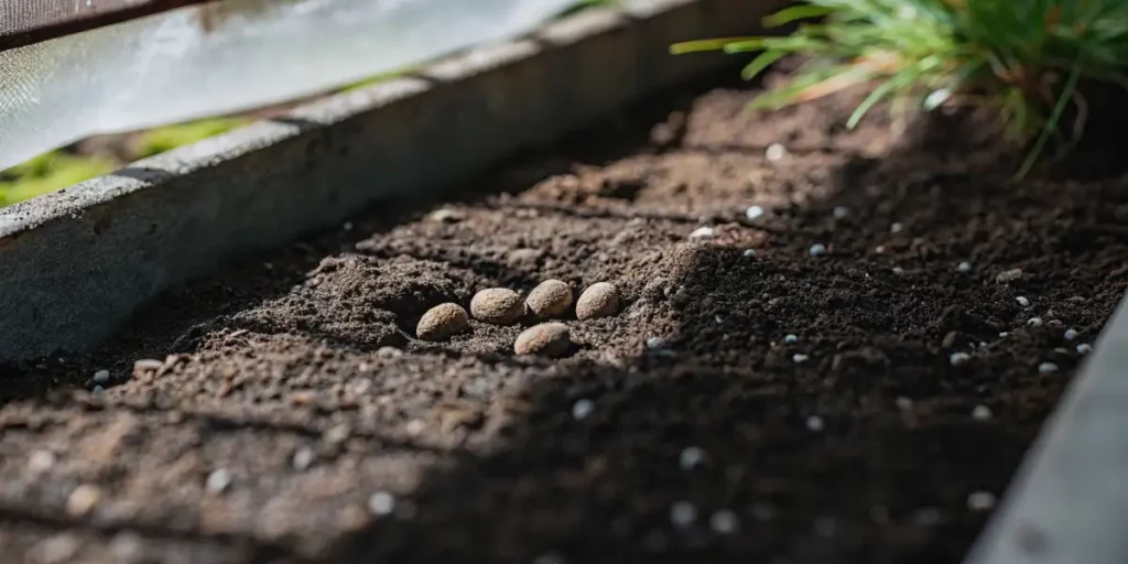 macro view of cheap autoflower cannabis seeds on burlap cloth