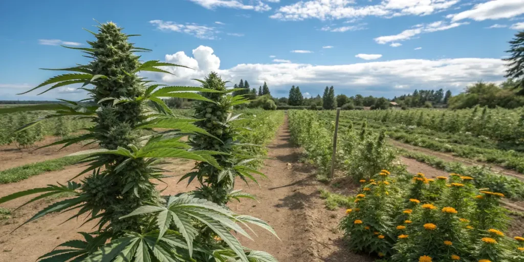 Cheese strain plants growing vigorously under yellow LED lights in a hydroponic setup.