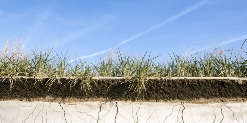Cross-section of fertile soil layers ideal for cannabis cultivation.