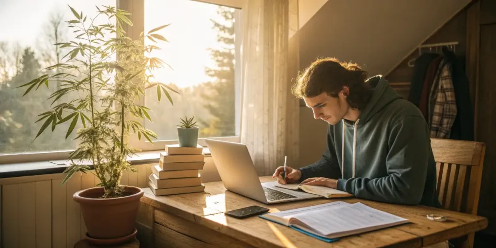 Cannabis for Studying Home Study Setup