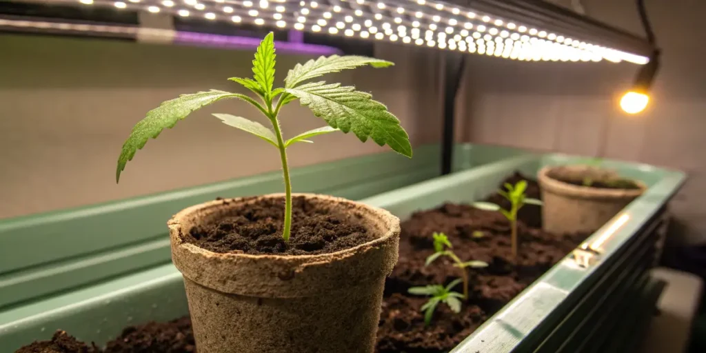 Close-up of Joanne's CBD mature buds with orange pistils and frosty resin.