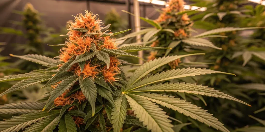 Kaboom cannabis flowering stage close-up