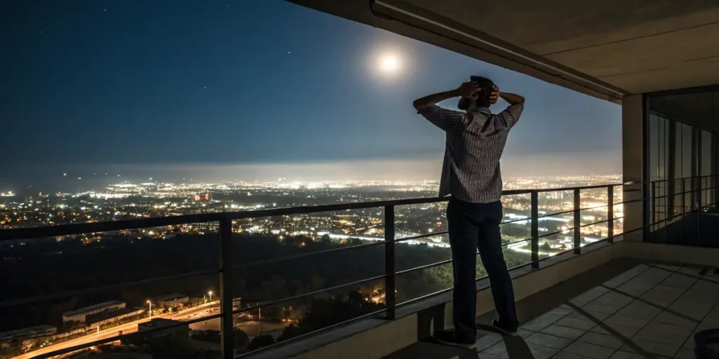Man practicing deep breathing to prevent a bad cannabis trip.
