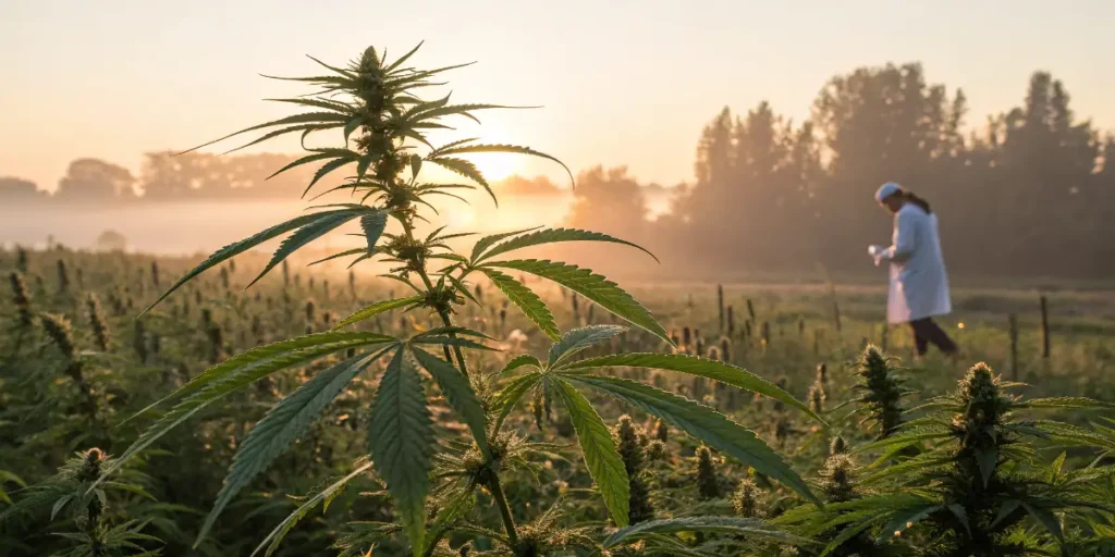 Researcher studying Cannabinoids and Kidney Diseases