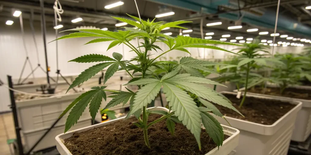 Woman smelling cannabis leaf by window symbolizing Cannabis for Nausea support