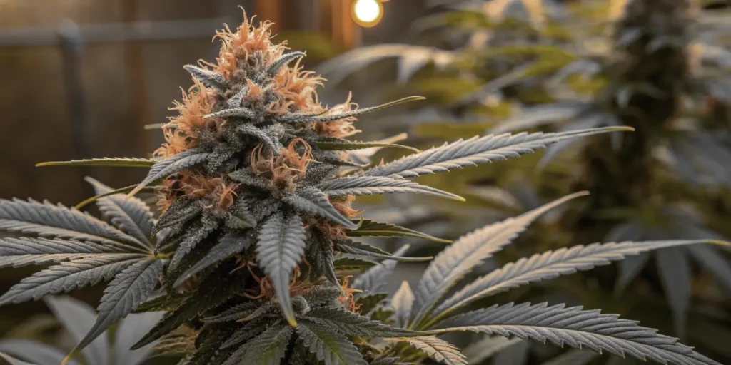 Orange Bud Auto strain with mature buds and orange pistils